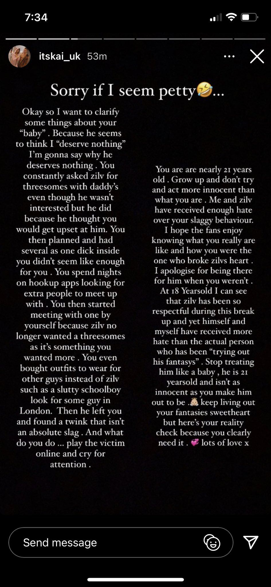 barry pierce on X: another fractious day in the Zilv and Rourke fandom, Kai  has decided to address Rourke directly and its all kicked off again  t.conJS8biBj8O  X