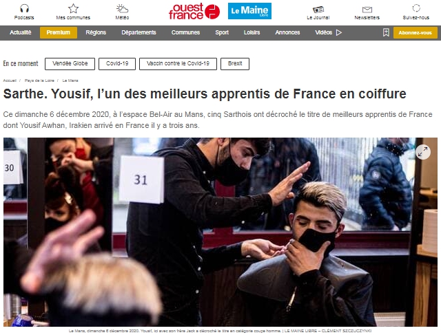 CfaCoiffure72's tweet photo. Verdict tombé. Yousif Awhan, formé au #CFA72, décroche le titre de #MeilleurApprentideFrance en coiffure homme cette année. FÉLICITATIONS !!! 🏆🎉💇♂️💈 Bravo aussi à Cécile Allard & Marie Laurent qui n'ont pas démérité. Merci enfin à leur coach en or, David Esnault-Quint 🤩 https://t.co/mym0w0EUYC