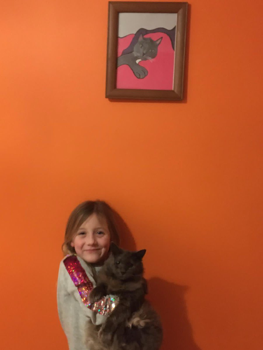 HUGE ❤️thank you to all that supported our Badly Drawn Pets Fundraiser which has exceeded its target of £1,500 and given us the opportunity to apply for a further £1k match funding from <a href="/barclays/">Barclays Bank</a> Here’s Zara showing off her fab pic of her cat Bruno😻@brycemennell @HullBarclays
