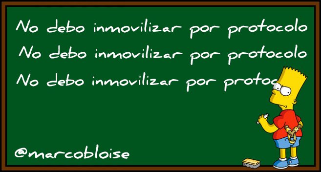 Criterios de #restricciondemovimientoespinal no siempre el collar cervical es lo mejor para el paciente, en la medida de lo posible debemos evitar el uso se la tabla espinal.
#EMT #paramedic #prehospitalaria #medicinadeurgencias #paramedico