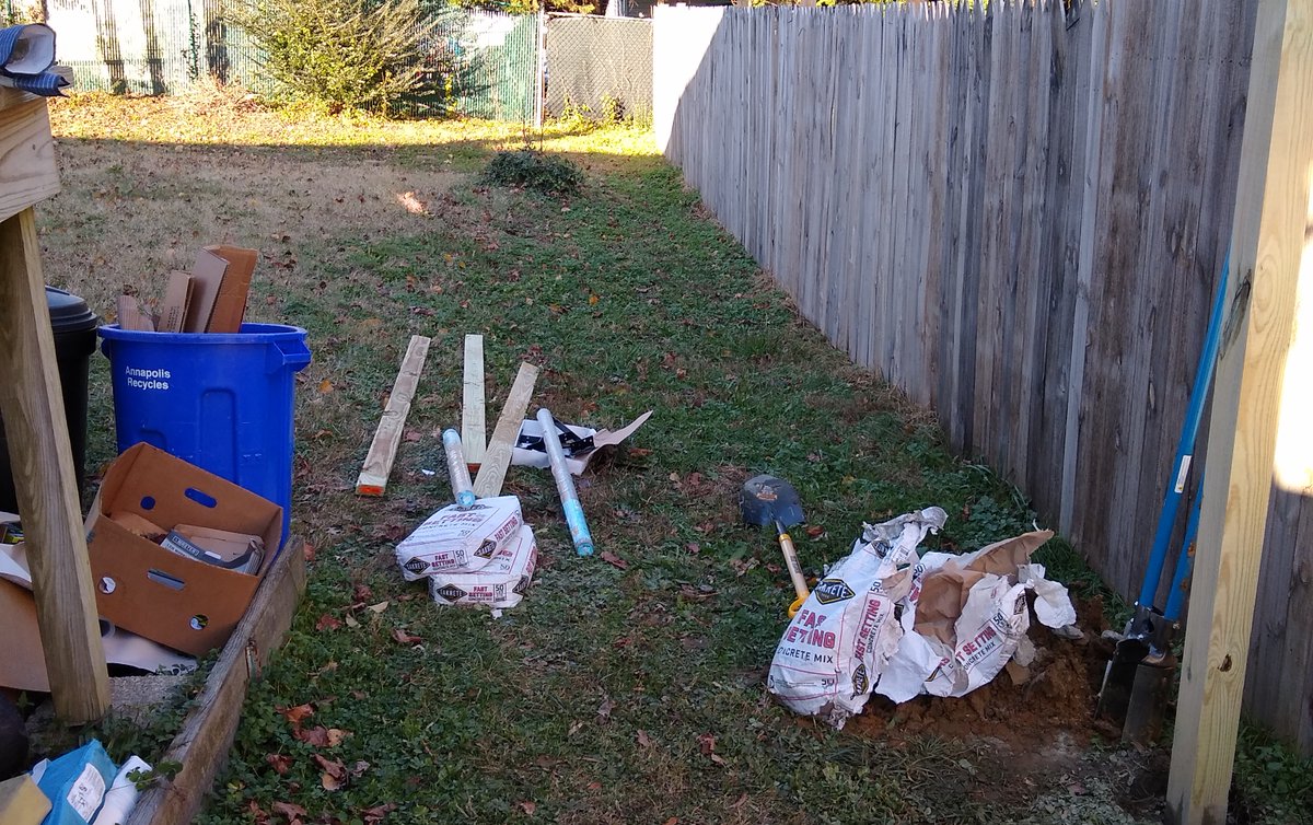 I am framing the area between the two posts and it will go no lower than the wooden retaining wall. So I need two 2x4 89.25" long and two 2x4 40" long. #DIYRobb
