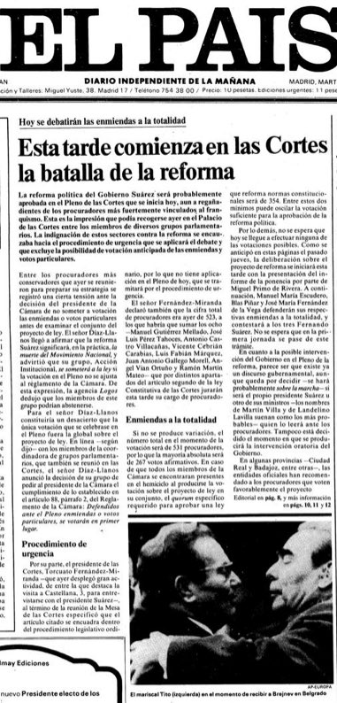 Para mí ese debate es el momento más importante -y trepidante- de la Transición, tanto jurídica como políticamente. Hay otros importantísimos, como el nombramiento de Suárez, la legalización del PCE, la ley de Amnistía o la aprobación de la Constitución. Pero ninguno como ese.