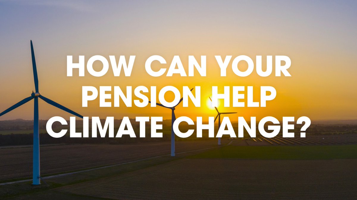 Over the last week, a lot of people have asked me'How can my pension be green + get a decent return?'I explain 