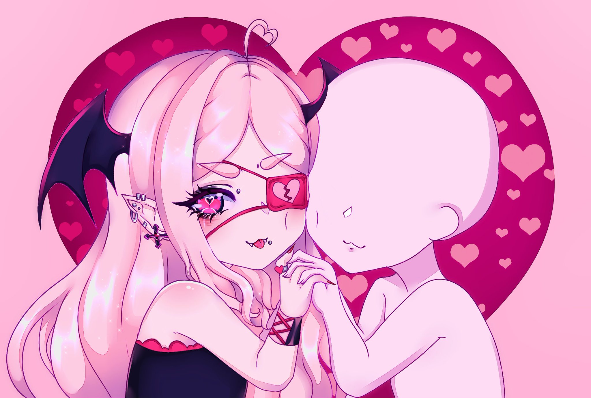 So I can draw us together squishing cheeeeks~❤️ 🩸I want all your squishies...