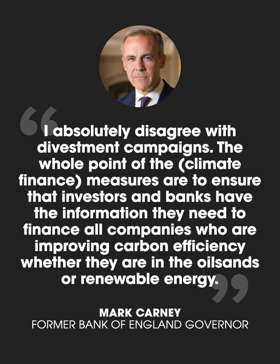 6/ The principle of divestment may be well-intended, but simply selling high-carbon assets to others who don’t have the same ethical concerns will do nothing to get us to net-zero.Mark Carney and Bill Gates agree. 