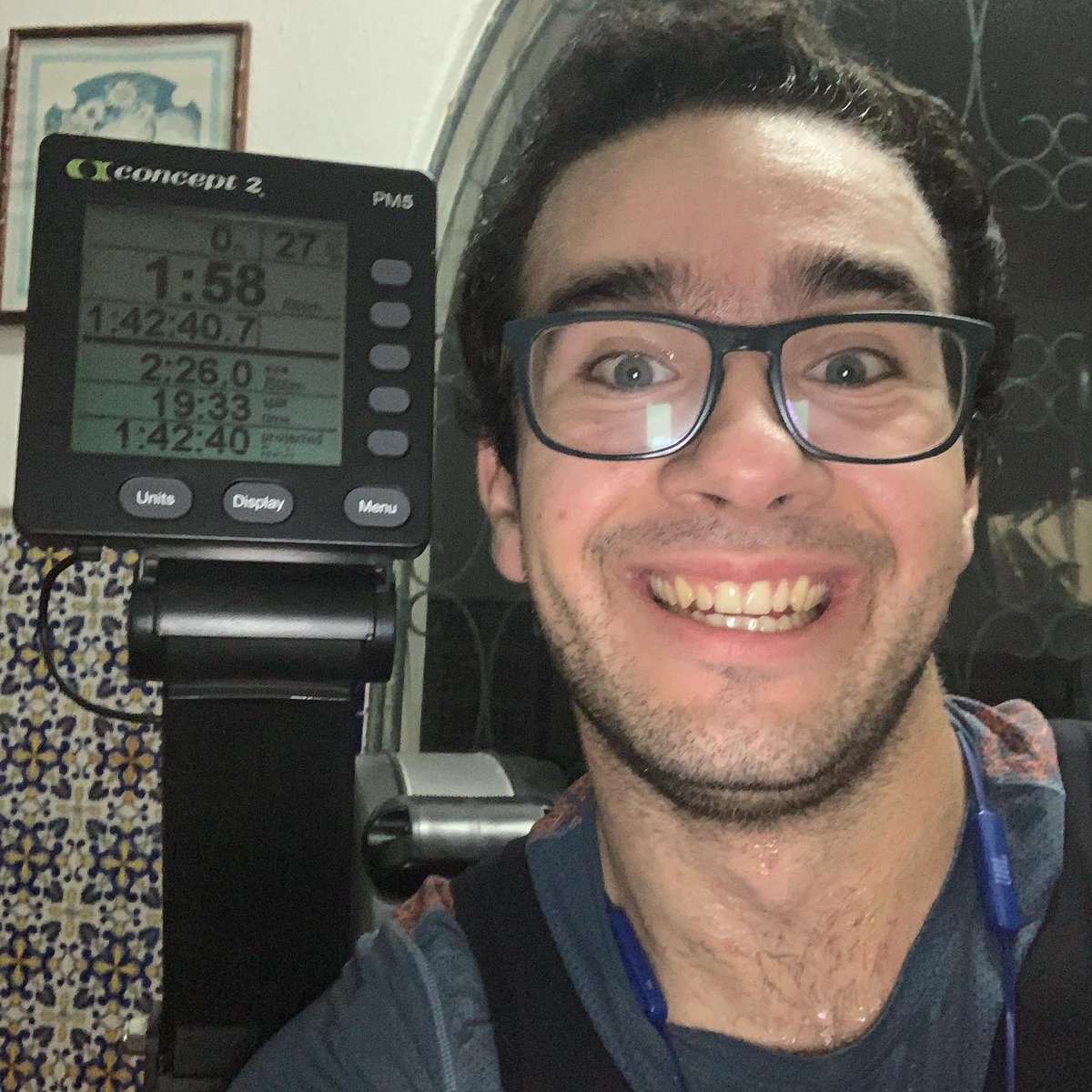 realjprodrigues's tweet photo. Who just rowed half a marathon? I have! #rowing #concept2 #beashark #darkhorserowing #indoorrowing #rowinghalfmarathon https://t.co/7FEMJpLRfM