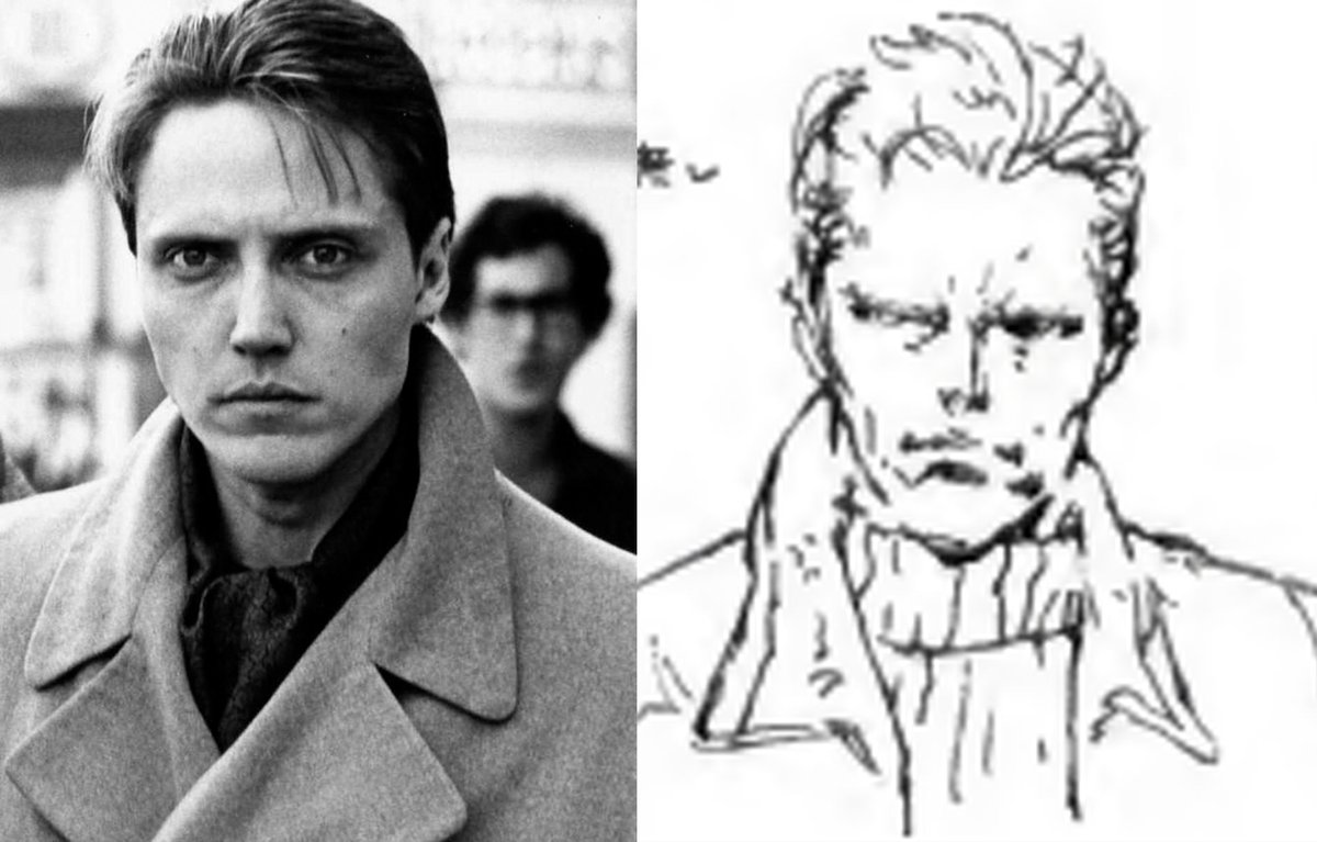 Kojima le rappelle dans cette interview par NintendoPower en 2003 au sujet de Twin Snakes (remake Gamecube de MGS1) http://metalgearworld.fr/documents.php?page=kojimamgsttsJ'aime bvraiment cette inspiration, pour moi il faut un acteur avec un visage ciselé ressemblant à Walken, comme sur les concept arts