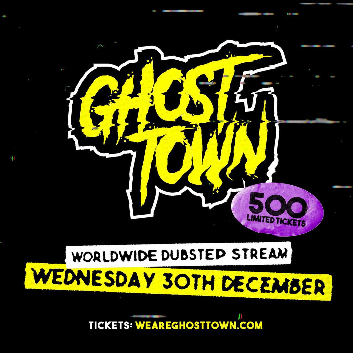 Next up is our world wide dubstep stream. Join <a href="/caspaofficial/">CASPA</a> and 8 other international artists (TBA)
Limited ticket numbers on this, so make sure you get involved early!

Welcome To Ghost Town... 
weareghosttown.bandcamp.com/merch

#weareghosttown #dubstep