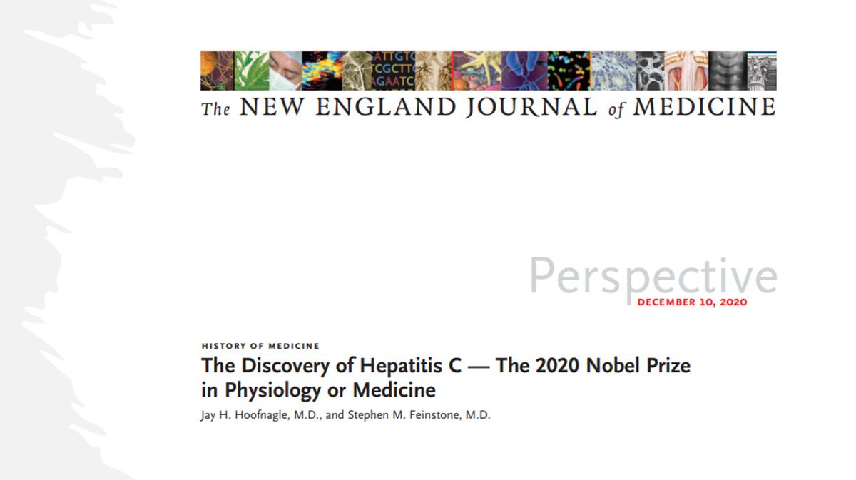 HenryEChang's tweet photo. The Discovery of #Hepatitis C—The 2020 @NobelPrize in Physiology or Medicine. 

"The prize recognizes not just the contribution of these three outstanding scientists, but also the critical importance
of hepatitis C in world health."→https://t.co/6N3jrCsx7l via @NEJM #HCV #HepC https://t.co/KJOSI84JOU
