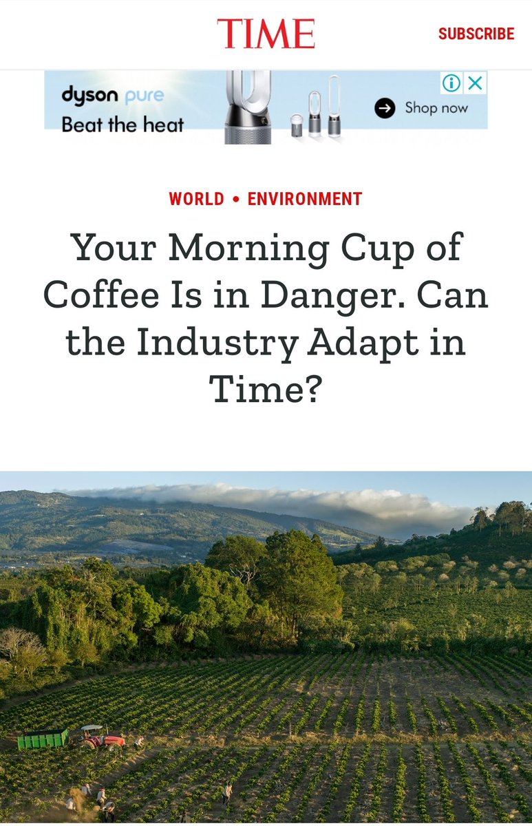 Climate change will destroy the coffee industry, the following year the coffee industry has too much product.