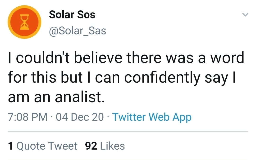 OutSands's tweet photo. HOLY CRAP YOU GUYS LOOK?? SOLAR SANDS IS AN ANALIST?!?!!? DOESN'T THAT MEAN BUTTHOELE??!? 😨😱 https://t.co/Q6koq14wZd