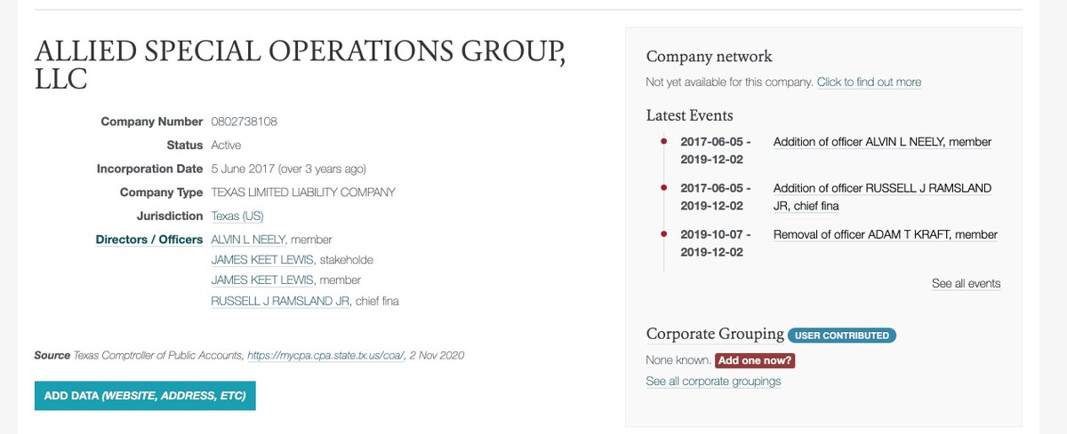 3. Russell Ramsland owned a company with Adam T. Kraft, who also used to work for Flynn in the DIA.