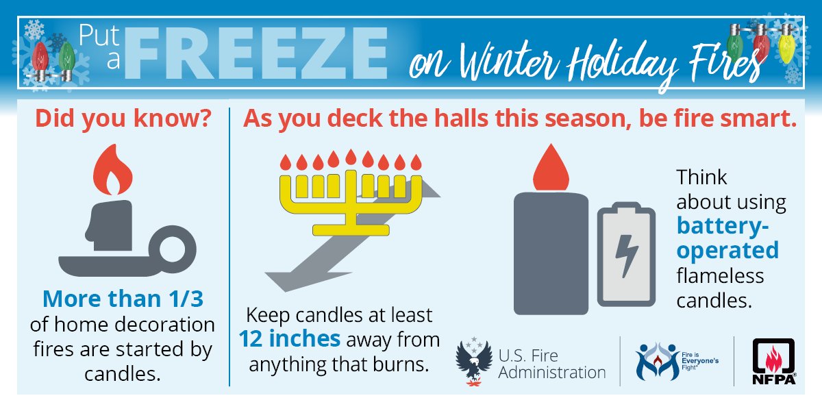 AzEIN's tweet photo. PREPARE AT HOME 🏠 

The top three days of the year for home candle fires are Christmas, New Year’s Day, and New Year's Eve! 

 ✔️ Never leave a burning candle unattended. 
✔️ Consider using battery-operated flameless candles. https://t.co/fZhguARQgV