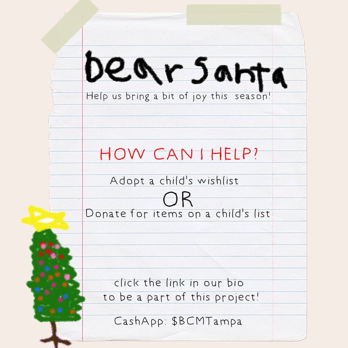 thebcmtampa's tweet photo. ‘Tis the season to give✨🎄The holidays are usually a difficult time for many and this year is no different. In order to spread some joy and relieve stress, BCM will be hosting “Dear Santa”. https://t.co/bfSiOzaM8Q