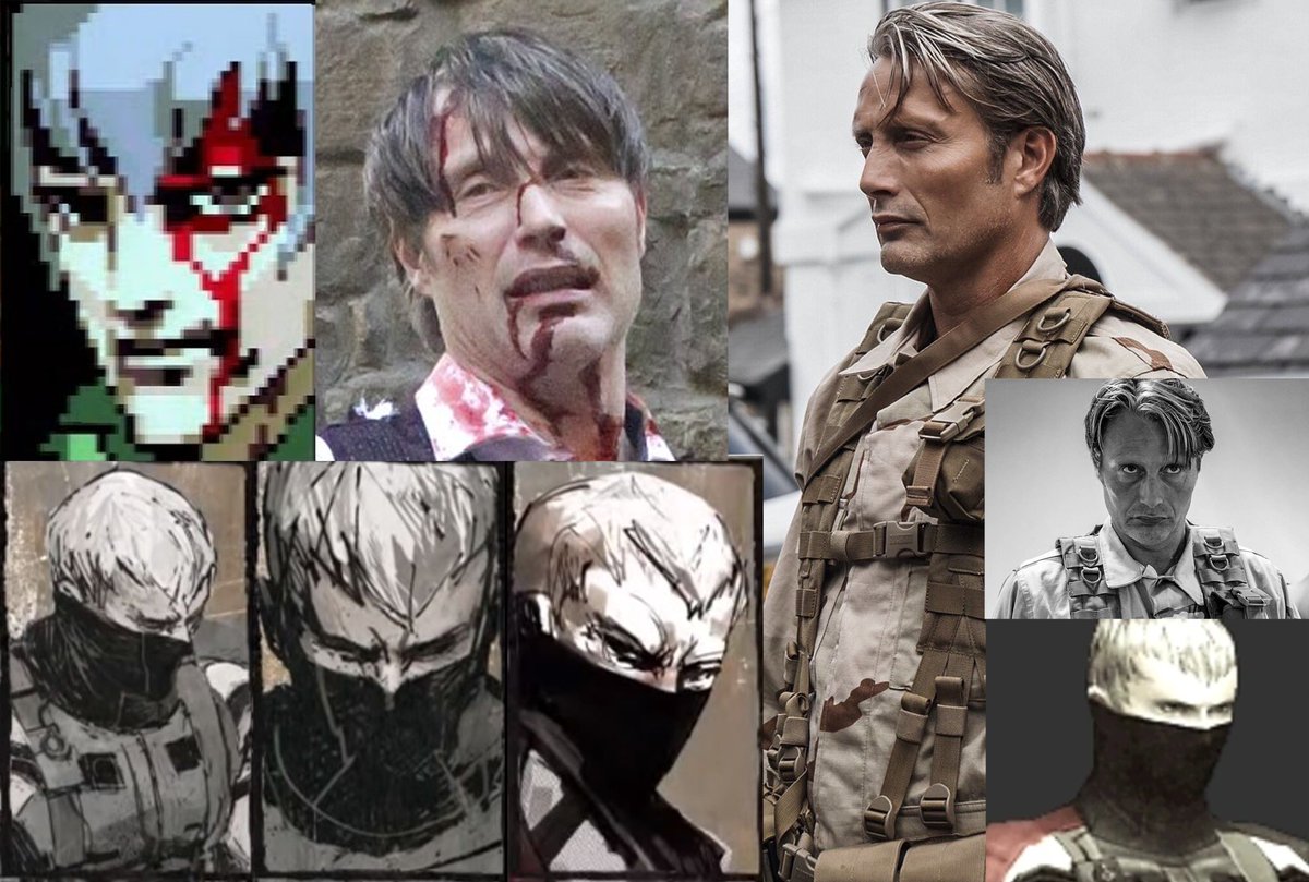 [GRAY FOX / FRANK JAEGER / CYBORG NINJA]Un air tristoune et féroce, cheveux gris et visage souvent ensanglanté... un nom d'europe de l'est..Mads Mikkelsen me semble parfait pour ce personnage(+ membre de la kojima family !)