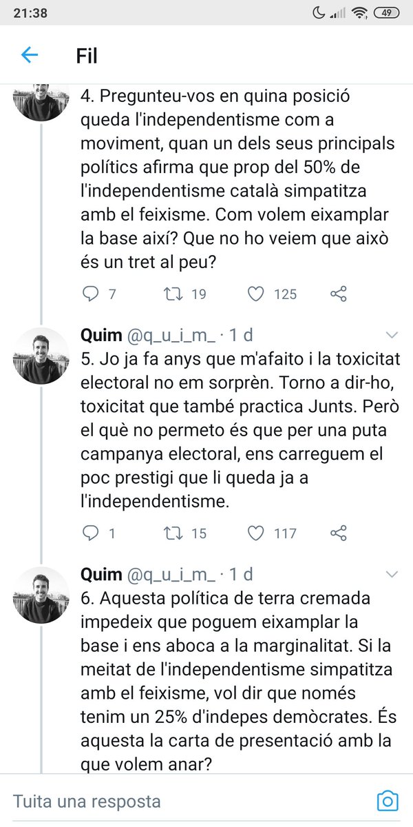 LlibertatCat_'s tweet photo. @sergisabria @parlamentcat Sou MALA GENT.
EL MAL QUE ESTEU FOTENT EL PAIS ES ENORME @sergisabria ⬇️
#erc #MalaGent #FAQSestampidaTV3 #14F #AixiNo https://t.co/nG29DTsvxN