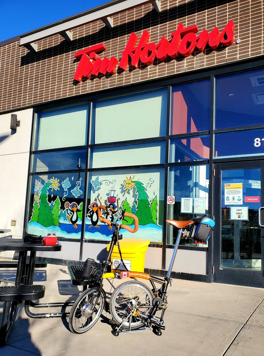 ftilos's tweet photo. Lovely winter weather. Might as well try my newly installed EBike Conversion (Swytch Pro Kit) for Brompton. 26 km ride.
@BromptonLeague  @BromptonBicycle 
@bikecalgary 
@yycbike
@BromptoningLove https://t.co/ilyIZJ1d3O