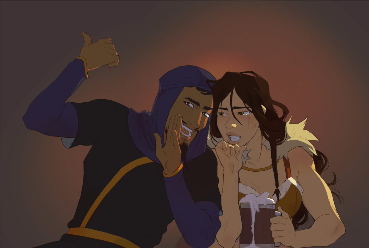 fenhosk's tweet photo. Another commission of Awen &amp; Kione for orangenottangerine over on tumblr. Thank you again! https://t.co/Ok2MG23hoP