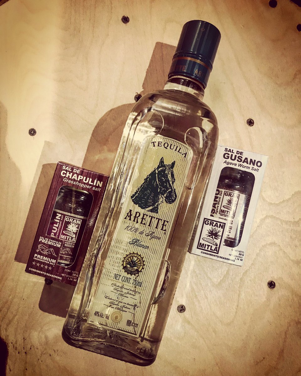 <a href="/TequilaArette/">Tequila Arette</a> #BlancoTequila, 
soft mouth feel &amp; big
cooked #Agave flavour, hints of #BlackPepper, #citrus, #minerals, &amp; #earth, w/ an easy finish. Makes an amazing #margarita &amp; #daquiri. Otherwise, serve chilled in a #TequilaGlass rimmed w/ #AgaveWormSalt or #GrasshopperSalt!