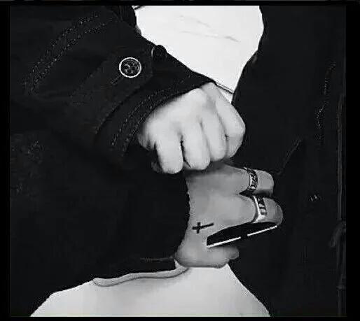 holding hands behind their backs...