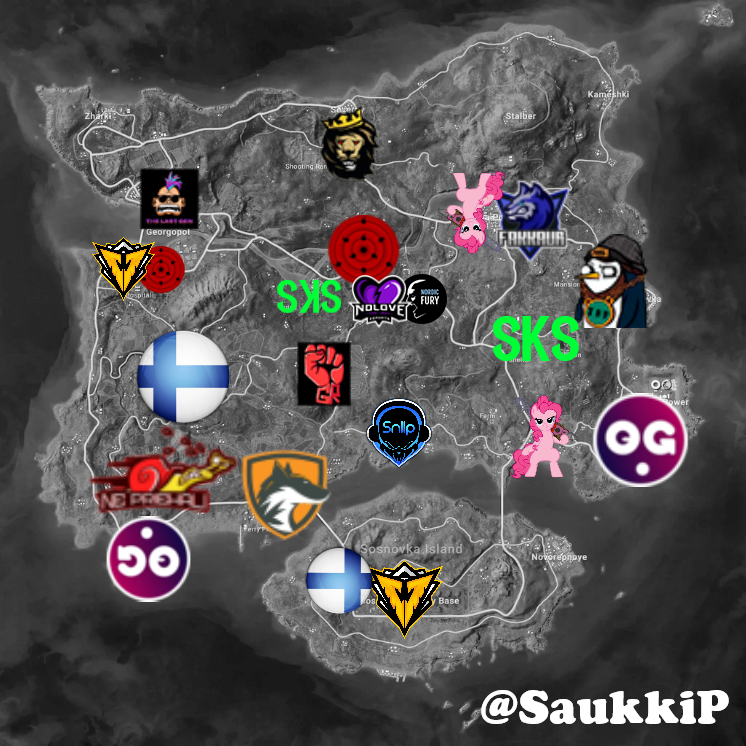 SaukkiP's tweet photo. Loot spot map for @DreamHackPUBG Winter Showdown Stage 1🪂
After @Blamous_DA stopped making these maps, should I replace him❓
#Lootmap https://t.co/BsFrG96fPn