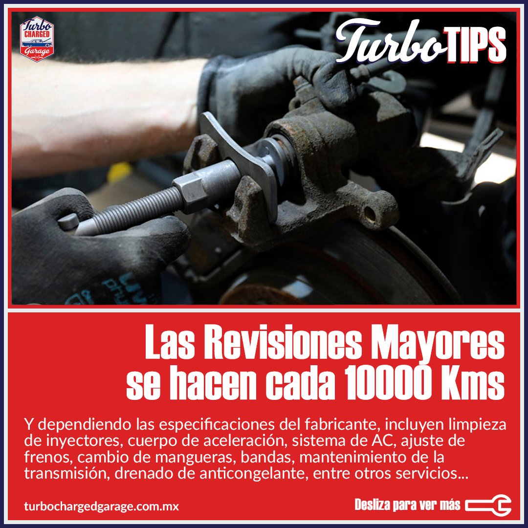 TurboChargedGar's tweet photo. Las revisiones mayores se realizan cada 10000 kilómetros y permiten verificar elementos como mangueras, sistema de frenos y de aire acondicionado, inyectores, cables, dirección y suspensión, entre otros.
¡Acude a tu taller y dale más vida a tu vehículo!
#TurboTips #Veracruz https://t.co/3yGjNDDvKN