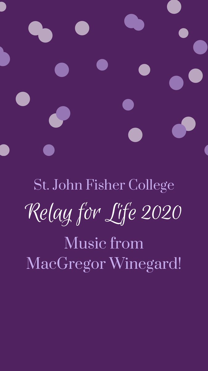 Our last event of Fisher’s annual Relay for Life:

Sit back, relax, and enjoy MacGregor Winegard’s performance of two original songs and a classic! 

On Facebook and Instagram! 
#RelayforLife #SJFCCAC #finishthefight #TheBeatles