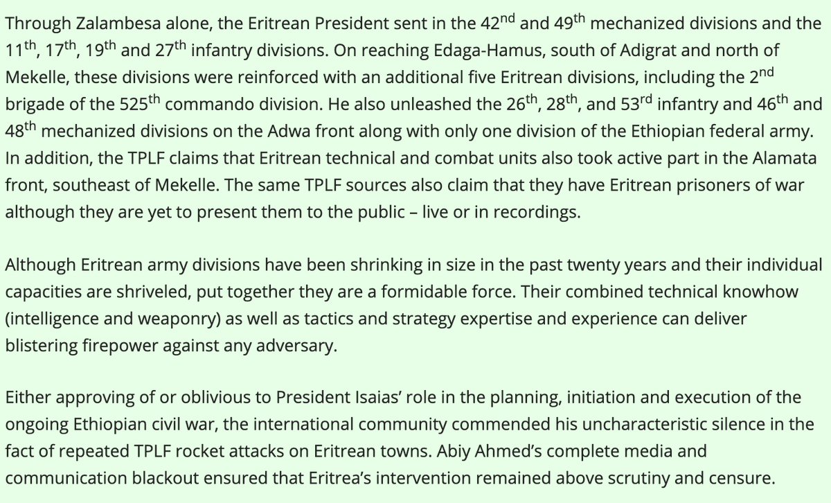 ...the article written by Mesfin Hagos. It is not insignificant because Mesfin Hagos is famous (notorious?) for refusing to speculate about things he personally had not witnessed in EPLF, even on subjects he is expected to be an expert on. Still, this is what Mesfin Hagos says: