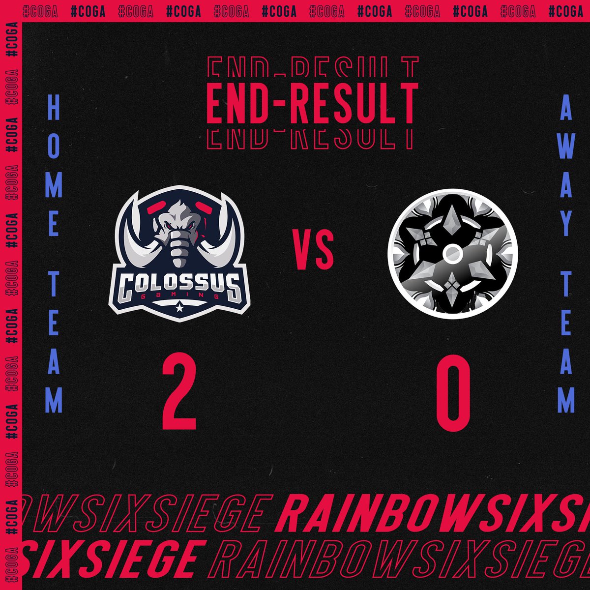 Let‘s go!
We win 2:0 against <a href="/BandWclan/">Black&White</a> on matchday 8!
One more game left in the SEL Open Division <a href="/esportsleaguech/">Swiss Esports League</a> 

Lets get it!!