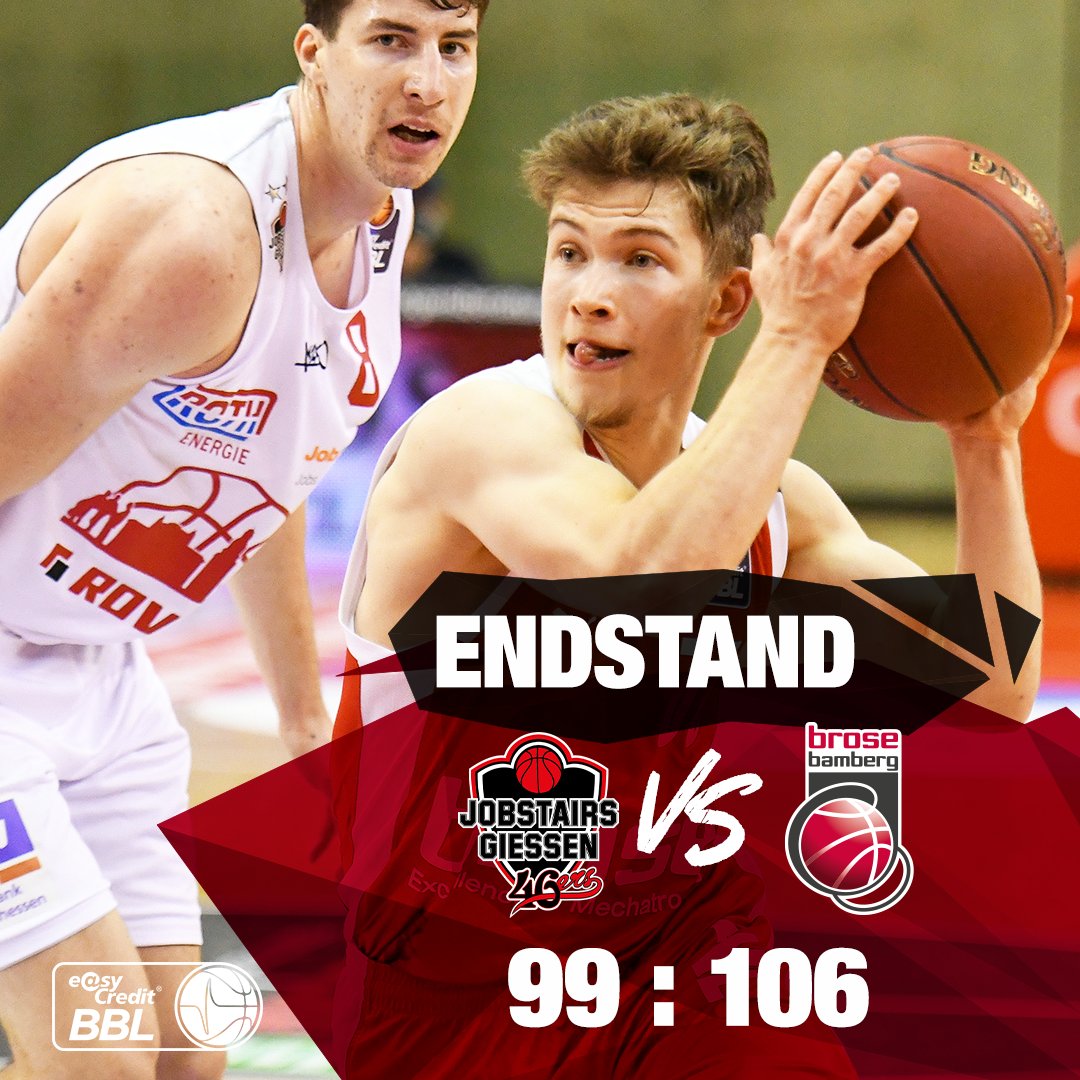 Bamberg_Baskets's tweet photo. Wir schlagen die @GIESSEN46ers und sichern uns @easyCreditBBL-Sieg Nummer zwei - nicht mehr und nicht weniger.
Offensiv ✅, defensiv gibt es weiter ordentlich Arbeit für unsere Jungs!
Topscorer ist David Kravish mit 25 Punkten und neun Rebounds. #FreakCity #PumaHoops https://t.co/Je9amJTqEL