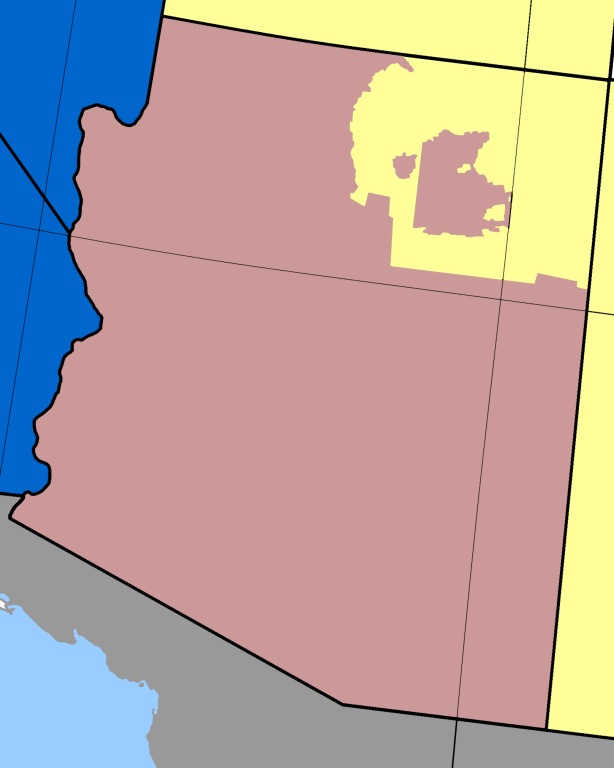 Arizona Time Zone Map تويتر \ Quite Interesting على تويتر: "Unlike The Rest Of The United States,  The Us State Of Arizona Does Not Observe Daylight Saving Time. However, The  Navajo Nation, Located Within Arizona, Does