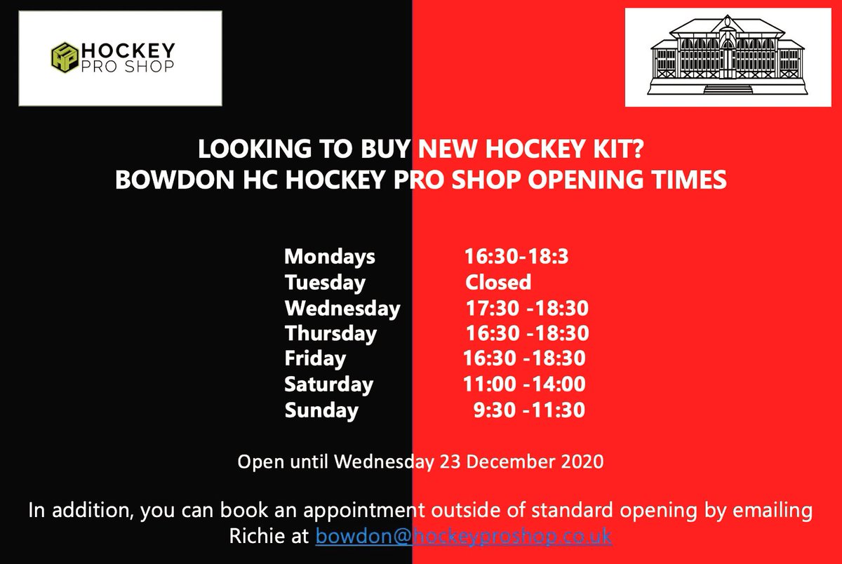 BowdonHC's tweet image. Want new kit for Christmas? The @HockeyProShopUK at BowdonHC is open 6 days a week for members or non-members #Manchester #hockeykit #Christmasshopping #shoplocal #hockey