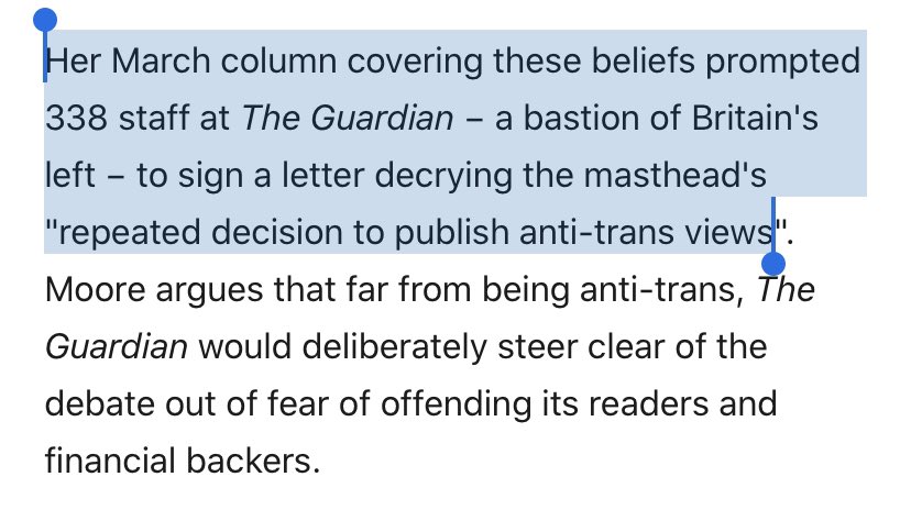 Again, the lone journalist airing hurtful opinions is depicted as “diversity” and “debate”. 338 - 338!! - of her colleagues raising an objection isn’t.
