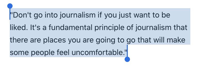 Again, trans people are some of the most marginalised, maligned people in our society. What good is done by any kind of journalism that would continue to visit harm on them? Frankly that’s a journalism we don’t need.