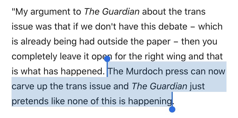 If supposedly left-wing media is being drawn into a debate about the basic human rights of trans people, *then the left has already lost*.