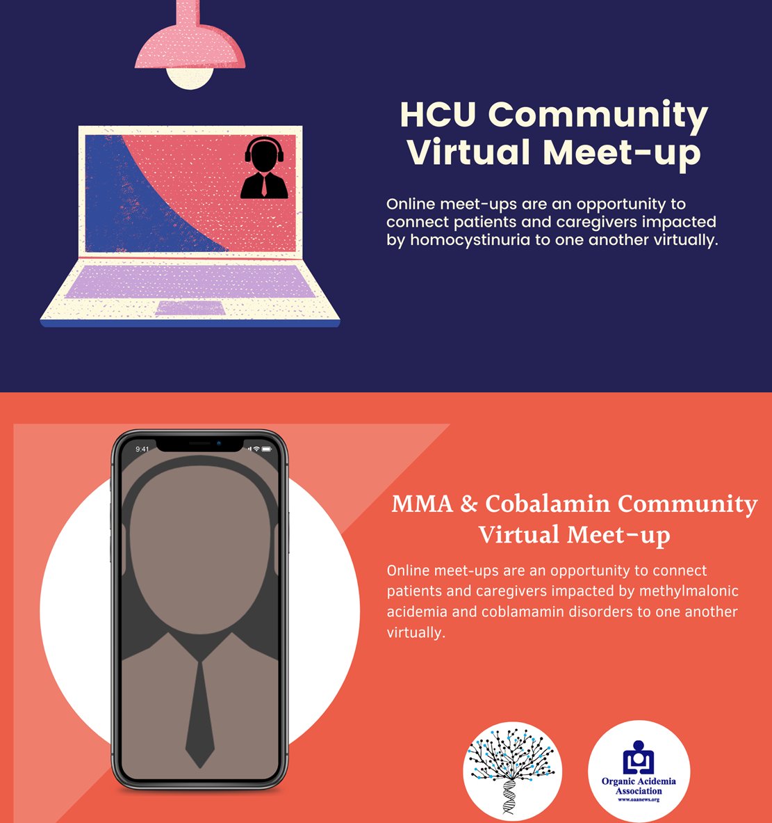 HCUAmerica's tweet photo. Come join us for our December Virtual  Meetups - 
Join us next weekend for our first #ClassicalHCU meetup - Dec. 13 @ 7 pm &amp; Dec. 28 @ 1 pm CST 

Join us in 2 weeks for our #CobalaminDisorders - Dec. 20 @ 7 pm CST https://t.co/DBuDasJZd1
#Homocystinuria https://t.co/rsrY08VA47