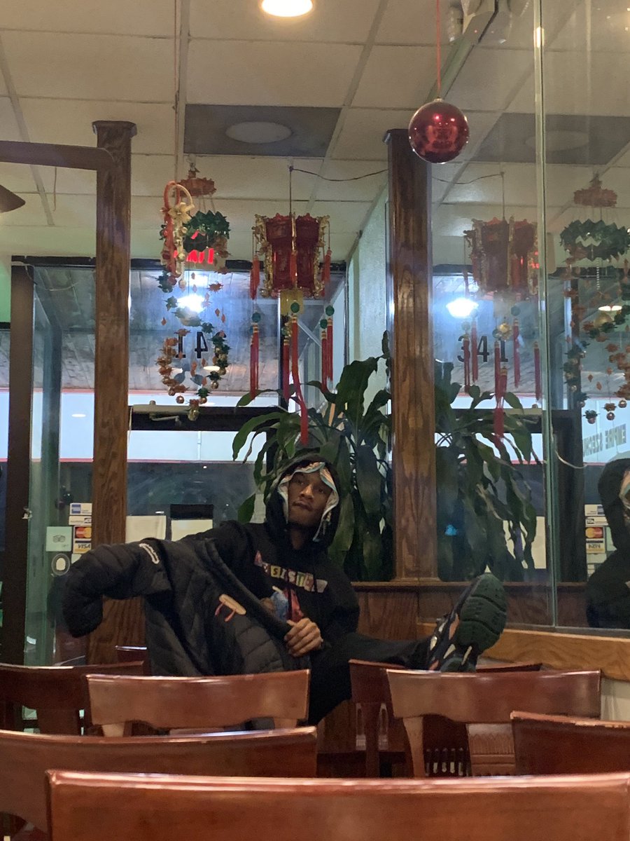 SlimDaDemon's tweet photo. A trip Downtown for Chinese In my fav clothes 🎭🥡 #LongLiveWilly🕊 https://t.co/MKuoFItnvP
