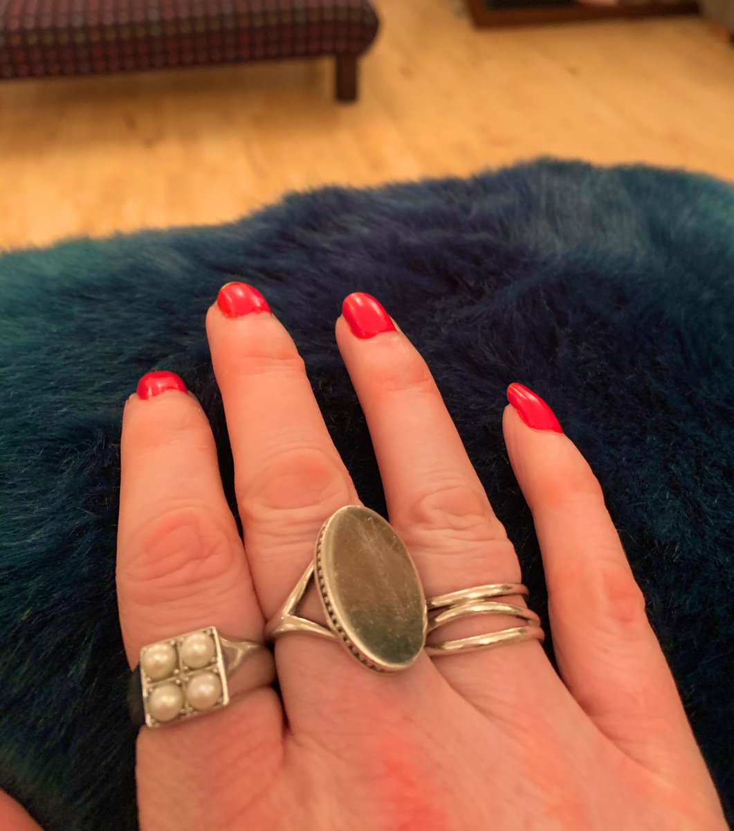 NewGirlGlasgow's tweet photo. Choosing a date outfit for tomorrow, how about this? Minimum or maximum rings? #LockdownDating #SingleLife #FreshNails #NailPorn #ShinyRings https://t.co/QqqCnHyws9