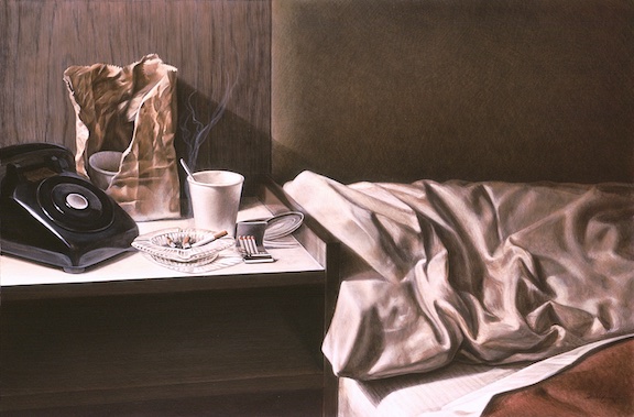 kendanby's tweet photo. @AndrewJoyce3 @CanadaPaintings Thanks, Andrew! (Motel; Egg Tempera, 1971) https://t.co/Mevfg8z9Tp