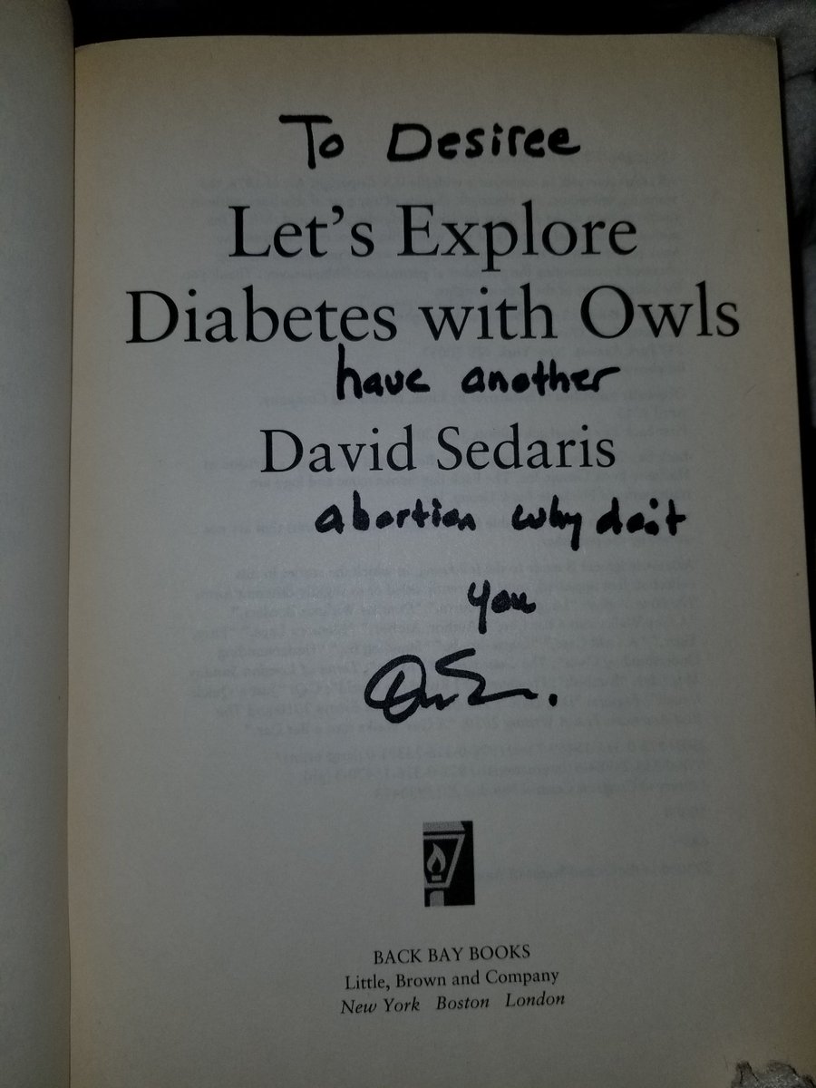 Oh is David Sedaris being an asshole? Let me share my experience, starting with a photo.