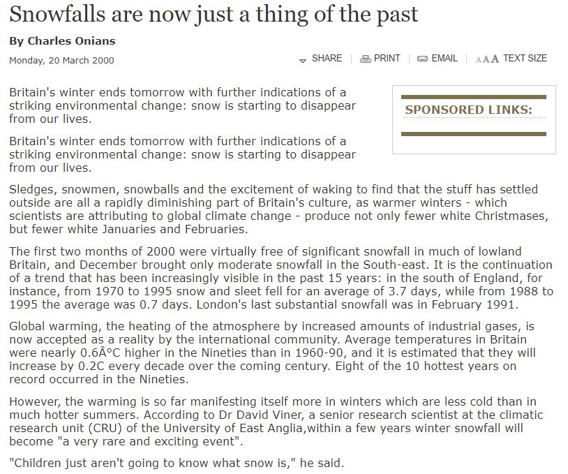 The UK will have no snow!The UK will be have a Siberian climate by 2024!