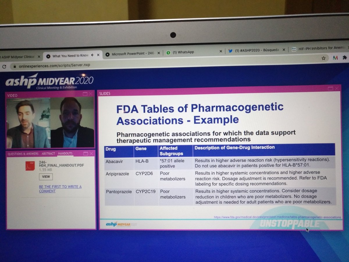IreneMangues's tweet photo. FDA tablets of Pgarmacogenetic Associacions #Midyear2020 #ASHP2020 https://t.co/AzqO3U5lCq