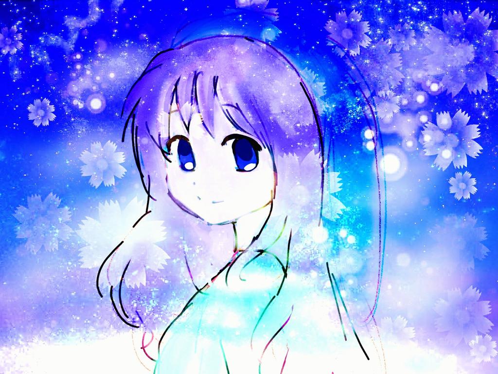 夢の中をイメージした背景です パジャマの女の子をあわせて描いてみました 何か あやや りんのイラスト