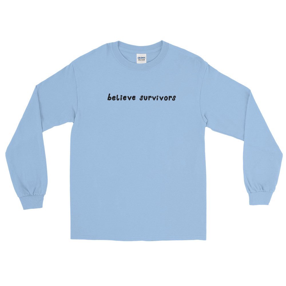 allyswag618's tweet photo. Our Winter 2020 Edition Believe Survivors Long Sleeves are now available in the shop!! Go snag yours &amp; show your support! 🖤🎗

https://t.co/mxlEmmfzzg

#BelieveSurvivors #SupportSurvivors #MeToo  // @SCARfoundation https://t.co/jAJhaligTt
