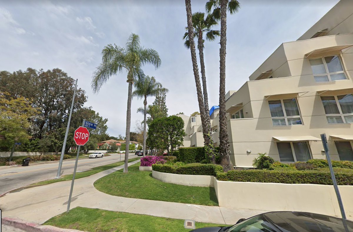 These examples from near me in LA always crack me up. Can't say for certain whether it's a zoning thing, but I assume so, since it's consistent among new construction. It should go without saying that the effect at this scale is purely aesthetic, serving no light and air purpose.