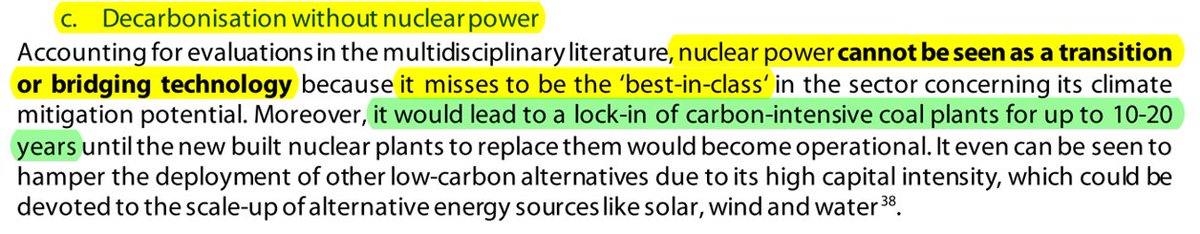 Là où ca recoupe mon centre d'intérêt sur le  #nucléaire, c'est que la page 5 est on ne peut plus clair sur l'avenir que ce think tank prévoit au nucléaire, et là il y a des choses à dire (cf surlignages).