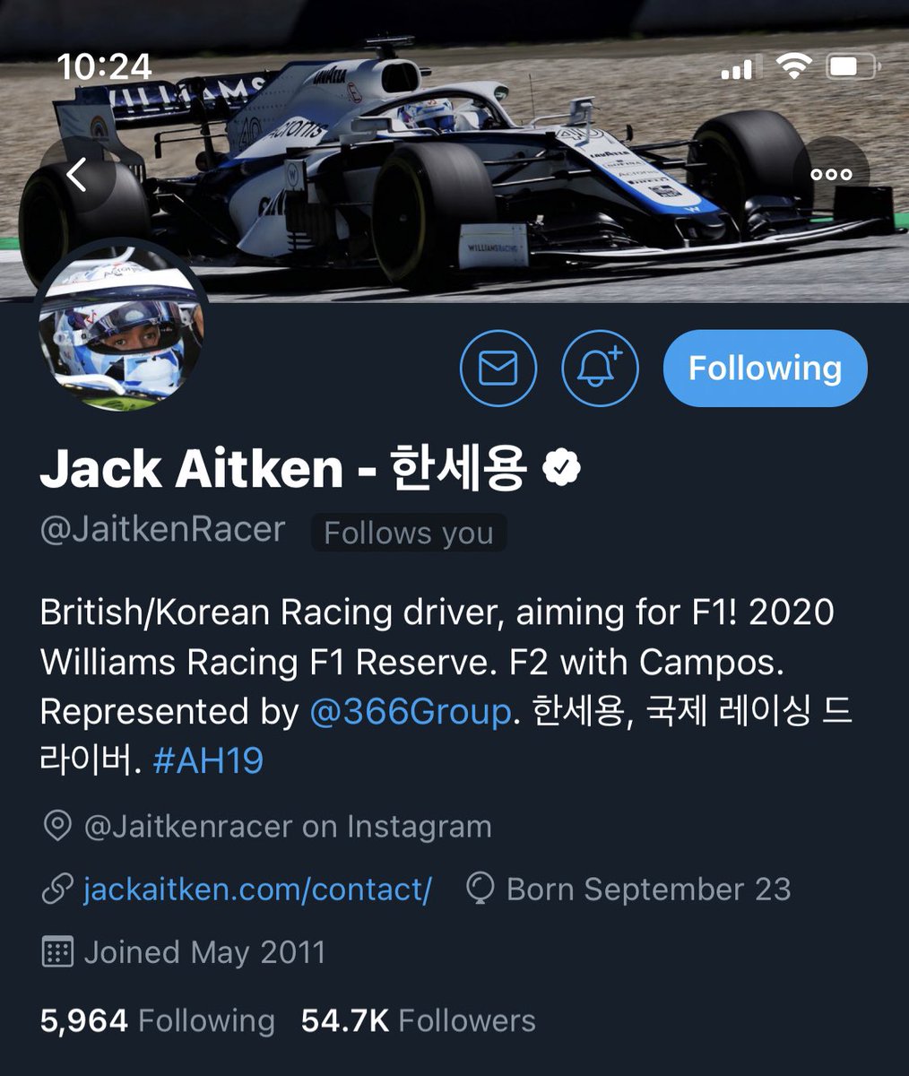 OfficialAbii's tweet image. Casually watching the @F1 highlights and thinking. “Hmm.. @JaitkenRacer .. I know that name” and BOOM, turns out we follow each other on Twitter! Hope your F1 debut was THE BEST experience!!! #NoSpoilersPlease #F1Highlights