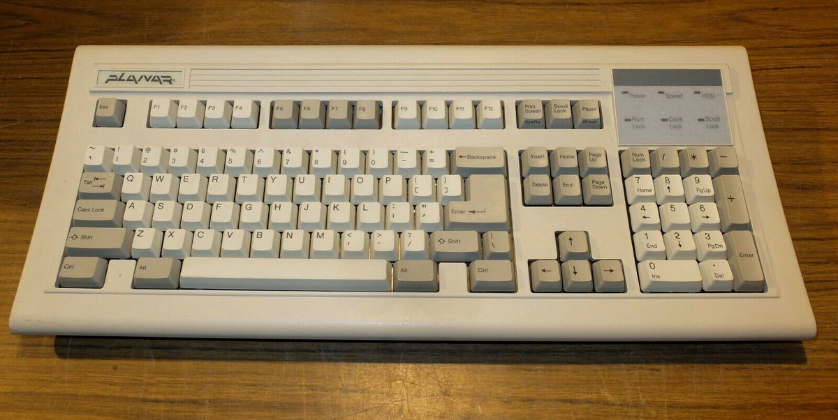 So there's some fun computers on the ebay.Yes, computers.This isn't just a keyboard. They're by PLANAR, and this is the INS-4860.