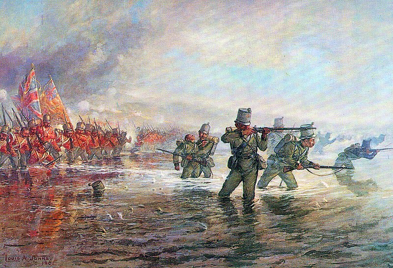 The landing took place north of Sevastopol, so the Russians had arrayed their army in expectation of a direct attack. The allies advanced and on the morning of 20 September came up to the River Alma and engaged the Russian army.