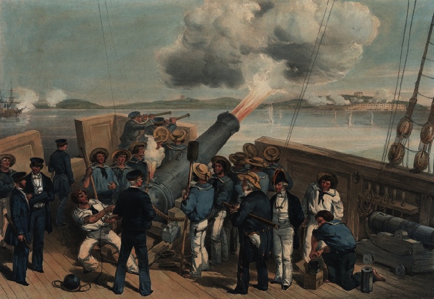 In August 1854 a Franco-British naval force captured and destroyed the Russian Bomarsund fortress on Åland Islands.